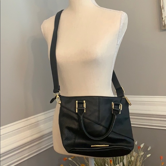 Steve Madden Black Purse with Gold hardware